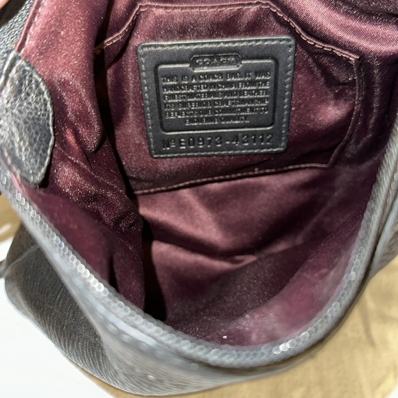 Coach Black Genuine Pebble Leather Satchel 43112 RARE (JJ) - Picture 7 of 8